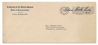 Clare Boothe Luce Letter Signed from 1944 on U.S. Congressional Letterhead Regarding the Palestine White Paper