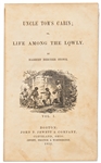 First Edition, First Printing of ''Uncle Tom's Cabin'' by Harriet Beecher Stowe From 1852