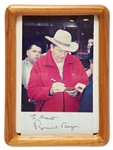 Ronald Reagan Signature -- Accompanied by 9 Unpublished Photos of Ronald and Nancy Reagan