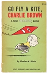Charles Schulz Hand-Drawn Sketch of Charlie Brown, Within a First Edition of ''Go Fly a Kite, Charlie Brown'' -- Also with Charles Schulz Autograph Letter Signed ''Sparky''