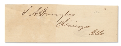 Stephen A. Douglas Signature -- The Politician Who Famously Debated Abraham Lincoln in the Lincoln-Douglas Debates