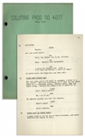 Collection of Five Scripts Personally Owned by Moe Howard -- Includes The Three Stooges Films ''A Snitch in Time'' & ''Slaphappy Sleuths''