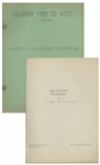 Collection of Five Scripts Personally Owned by Moe Howard -- Includes The Three Stooges Films ''A Snitch in Time'' & ''Slaphappy Sleuths''
