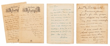 Rare Lot of 3 Lou Gehrig Autograph Letters Signed -- ...Babe wants half of these...