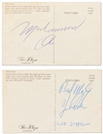 Lot of 2 Postcards Signed by Muhammad Ali & Led Zeppelins John Bonham