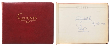 Queen Elizabeth II and Prince Philip Signed Guest Book from 1959