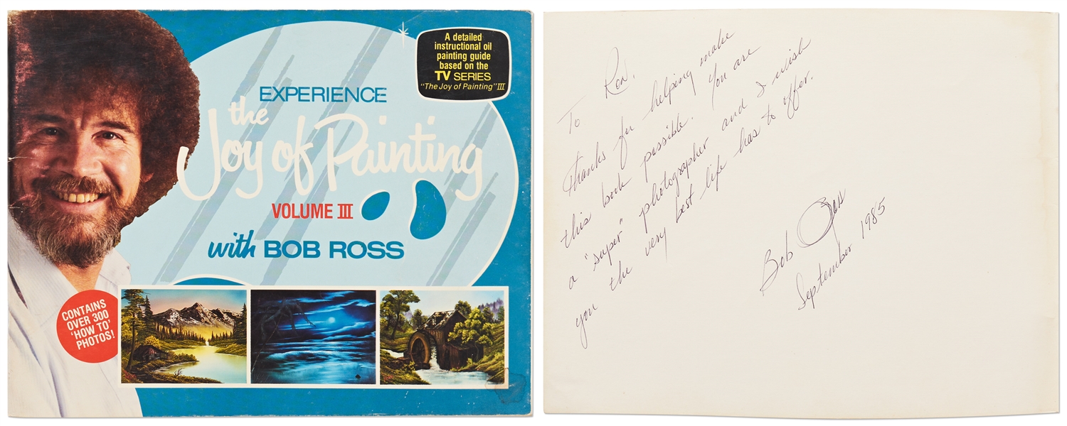 Bob Ross Signed Three Volume Book Set, ''Experience the Joy of Painting with Bob Ross'' -- All 3 Volumes Signed by Ross