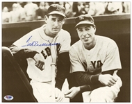 Ted Williams Signed Photo Posing With DiMaggio -- 14 x 11 -- With PSA/DNA COA