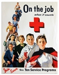 Vintage Red Cross Poster -- On The Job