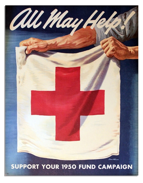 Red Cross Poster from 1950 -- ''All May Help!''