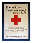 WWI American Red Cross Poster From 1918
