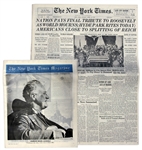 WWII New York Times Newspaper From the Week of Roosevelts Death -- 15 April 1945 -- With Special New York Times Magazine on FDRs Death