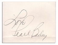 Pearl Bailey Signed Card