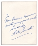 Kate Smith Signed Card