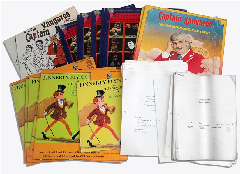 Bob Keeshan Personally Owned Lot of 54 ''Captain Kangaroo'' Record Albums -- Also Includes 8 ''Captain Kangaroo'' Screenplays & Press Releases