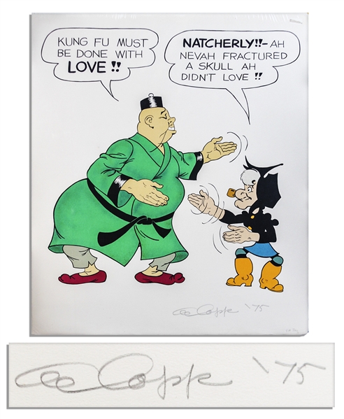 Large Colorful Lil Abner Artist Proof by Al Capp -- Featuring Mammy Yokum -- Signed in Pencil Al Capp 75 & Numbered 1/20 -- 22.5 x 27.5 -- Near Fine -- From Capp Estate