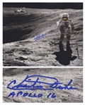 Charlie Duke Signed 20 x 16 Photo on the Moon During Apollo 16