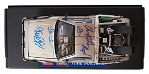 Back to the Future Cast-Signed DeLorean Model Car -- Includes Michael J. Foxs Signature