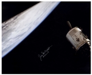 James McDivitt Signed 20'' x 16'' Photo From the Apollo 9 Mission