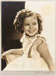 Shirley Temple Personally Owned Photo From Heidi -- Large Portrait Signed by Photographer George Hurrell on Mat
