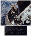 James McDivitt Signed 20 x 16 Photo From the Apollo 9 Mission, Showing Dave Scott During His EVA