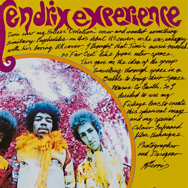 Karl Ferris Signed Jimi Hendrix ''Are you Experienced'' Album Cover -- Ferris' Psychedelic Style Defined the Aesthetic of the 1960s