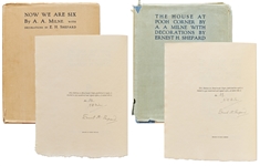 A.A. Milne & Ernest H. Shepard Signed Limited Editions of "The House at Pooh Corner" and "Now We Are Six" -- Both in Original Dust Jackets