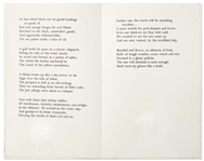 First Edition of Sylvia Plath's Poem ''A Winter Ship'' -- One of Only 60 Copies Extant, Personally Owned by Sylvia Plath