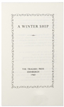 First Edition of Sylvia Plath's Poem ''A Winter Ship'' -- One of Only 60 Copies Extant, Personally Owned by Sylvia Plath