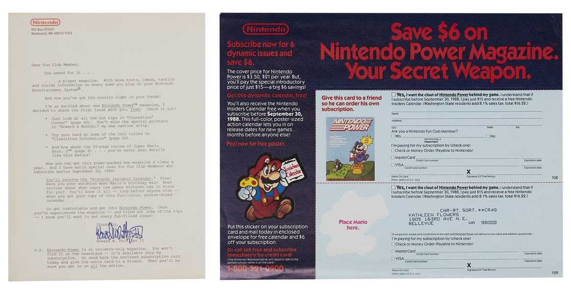 ''Nintendo Power'' Issue #1 -- CGC Graded 6.5