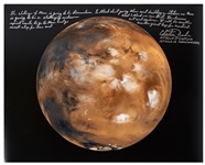 Apollo 16 Moonwalker Charlie Duke Signed 20 x 16 Photo of Mars -- Mars...will be another small step for man and another giant leap for mankind