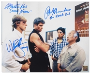 The Karate Kid Cast-Signed 14 x 11 Photo -- Signed by Macchio, Zabka & Kove