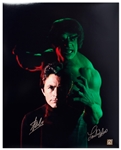 Stan Lee and Lou Ferrigno Signed 16 x 20 Photo From The Incredible Hulk