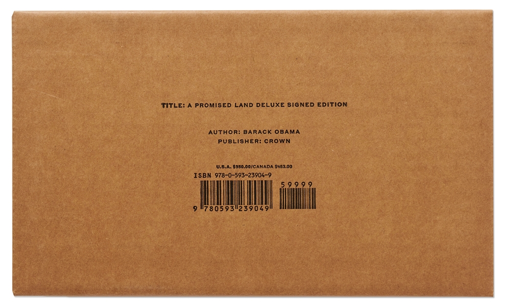 Barack Obama Signed Deluxe First Edition of ''A Promised Land''