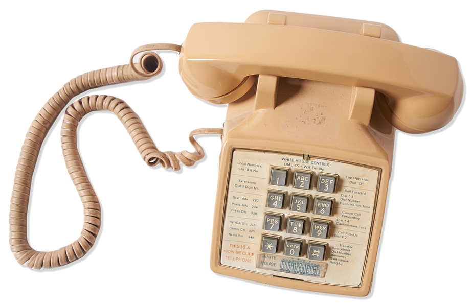 White House Used Telephone -- With White House Label on Directory Plate