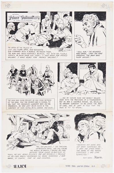 John Cullen Murphy ''Prince Valiant'' Sunday Comic Strip Original Artwork -- #2880 Dated 19 April 1992