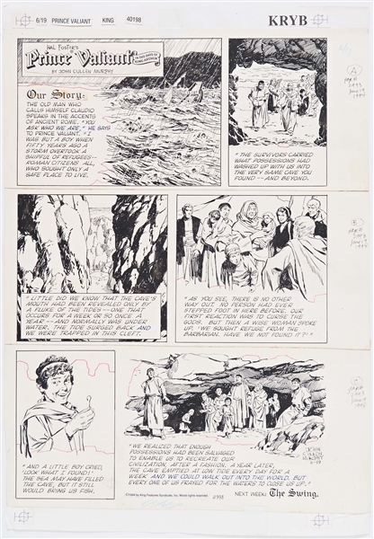 John Cullen Murphy ''Prince Valiant'' Sunday Comic Strip Original Artwork -- #2993 Dated 19 June 1994