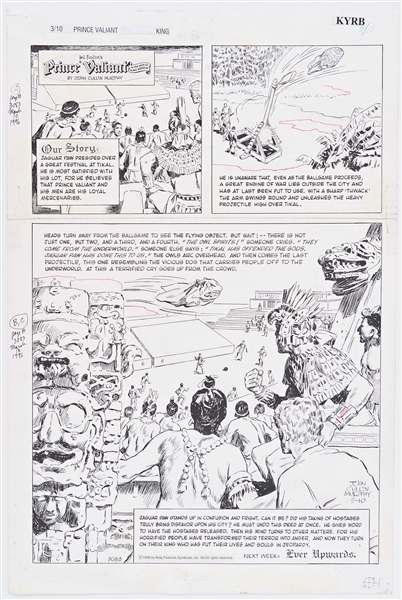 John Cullen Murphy ''Prince Valiant'' Sunday Comic Strip Original Artwork -- #3083 Dated 10 March 1996