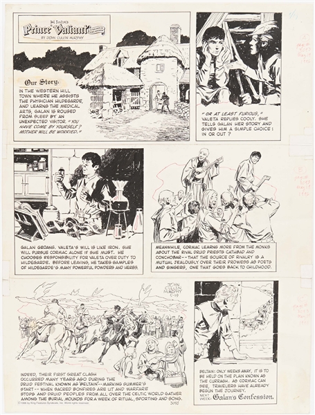 John Cullen Murphy ''Prince Valiant'' Sunday Comic Strip Original Artwork -- #3093 Dated 19 May 1996