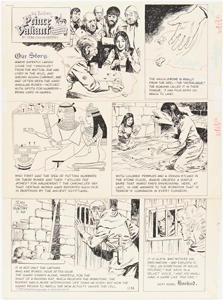John Cullen Murphy ''Prince Valiant'' Sunday Comic Strip Original Artwork -- #3138 Dated 30 March 1997