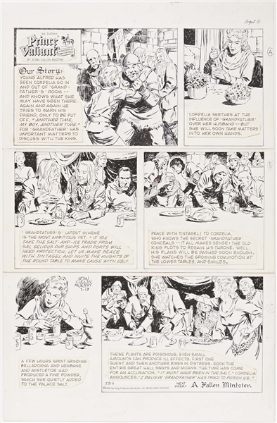 John Cullen Murphy ''Prince Valiant'' Sunday Comic Strip Original Artwork -- #3314 Published 13 August 2000