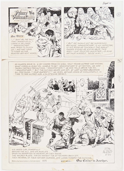 John Cullen Murphy ''Prince Valiant'' Sunday Comic Strip Original Artwork -- #3315 Dated 20 August 2000