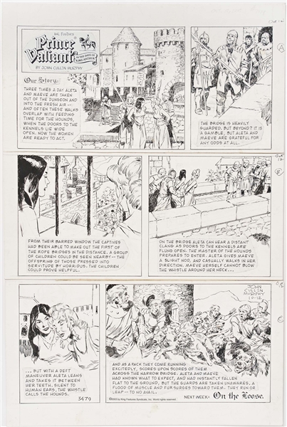 John Cullen Murphy ''Prince Valiant'' Sunday Comic Strip Original Artwork -- #3479 Dated 12 October 2003