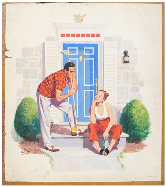 John Cullen Murphy Large Original Artwork, Circa 1950s for a Magazine Advertisement