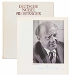 Werner Heisenberg Signed Book About German Nobel Laureates -- Also Signed by Five Additional Nobel Prize Winners