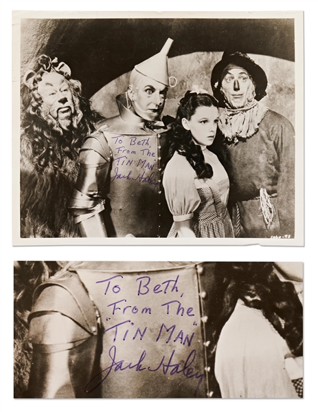 Jack Haley Signed 10'' x 8'' Photo from ''The Wizard of Oz''