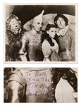 Jack Haley Signed 10 x 8 Photo from The Wizard of Oz