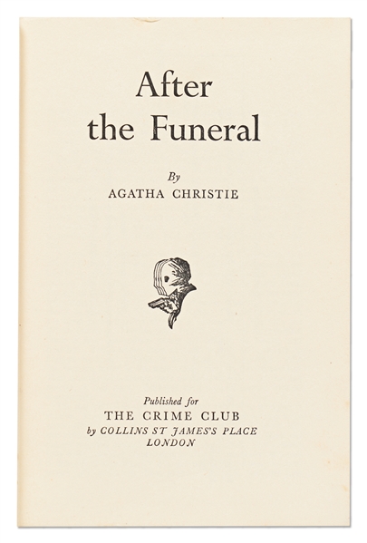 First UK Edition of ''After the Funeral'' by Agatha Christie, in Original Dust Jacket