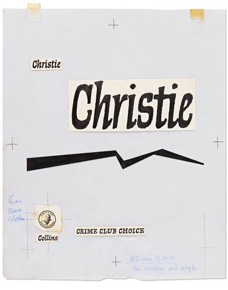 Original First Edition Artwork for the Agatha Christie Crime Novel ''The Mirror Crack'd from Side to Side''