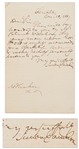 Simon Cameron Autograph Letter Signed as U.S. Senator -- Cameron Served as Lincolns Secretary of War